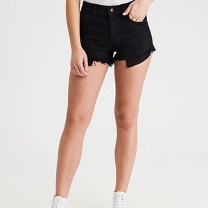 Black American Eagle Jean Shorts